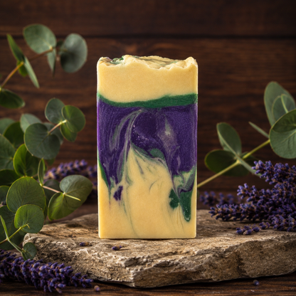 Lavender Eucalyptus Handmade 100% Plant-Based Sample Soap