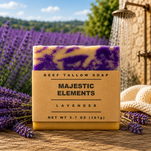 Lavender Goats Milk Handcrafted Rustic Tallow Soap