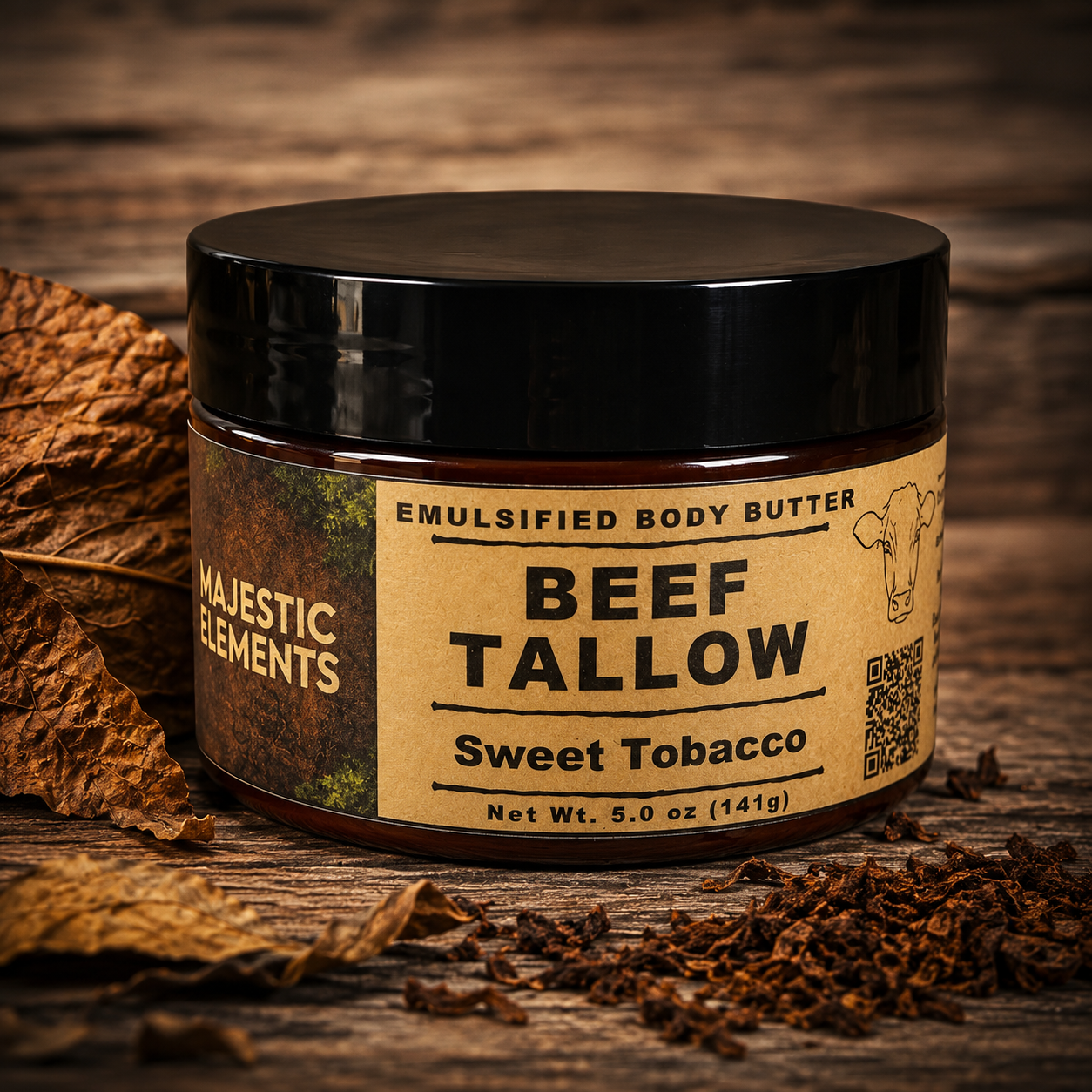 SWEET TOBACCO: Beef Tallow Masculine Body Butter Body Cream