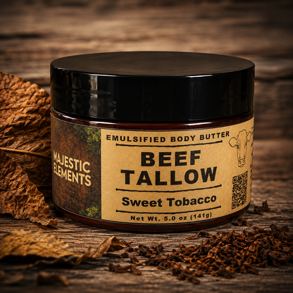 SWEET TOBACCO: Beef Tallow Masculine Body Butter Body Cream