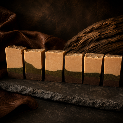 Leather & Sandalwood Handmade Conditioning Milk & Tallow Sample Soap