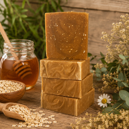 UNSCENTED: Honey And Oatmeal Handmade Gentle Soap