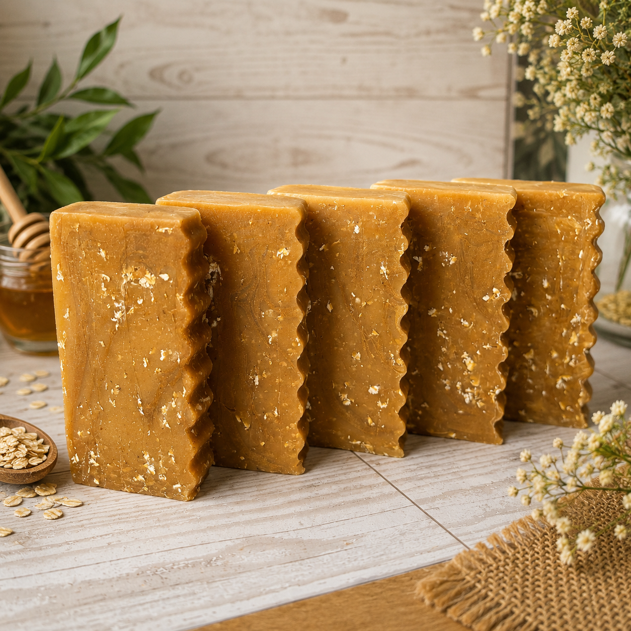 UNSCENTED: Honey and Oatmeal Handcrafted Gentle Conditioning Mini Soap