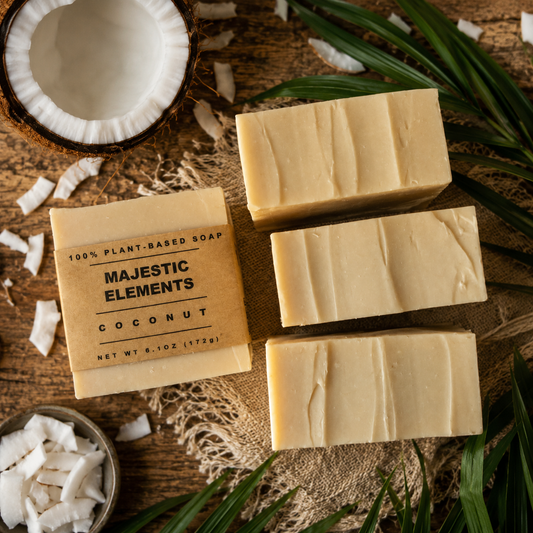 COCONUT: 100% Plant-Based Oils Coconut Milk Handmade Vegan Artisan Soap