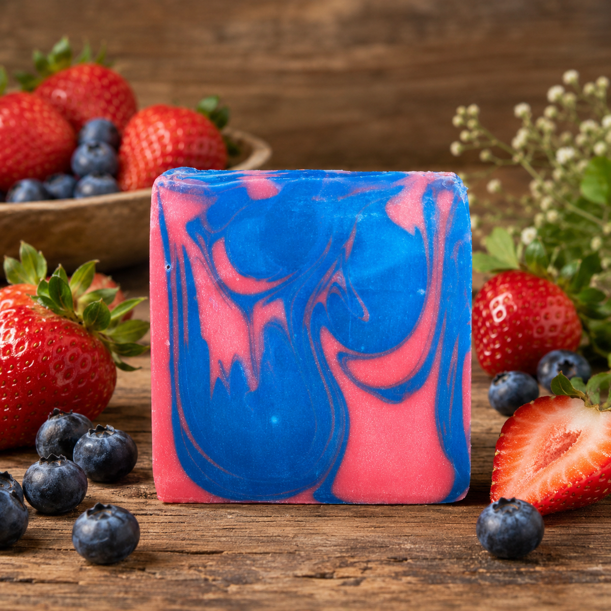STRAWBERRY BLUEBERRY: Handmade Tallow + Milk Soap