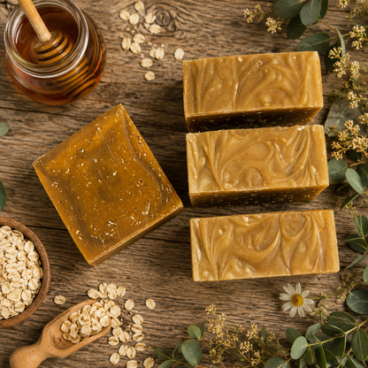 UNSCENTED: Honey And Oatmeal Handmade Gentle Soap