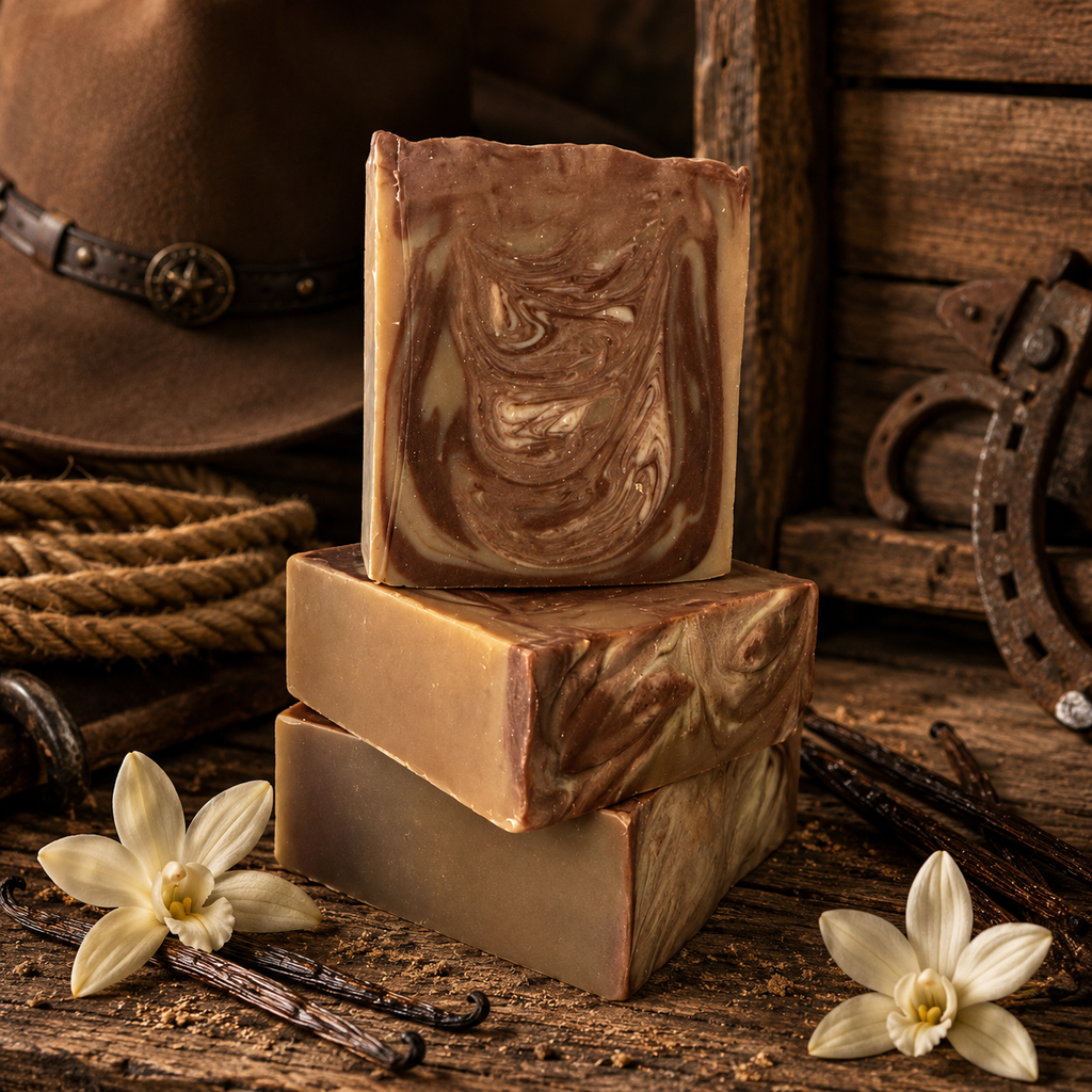 Bourbon Vanilla Goats Milk Masculine Tallow Handmade Soap