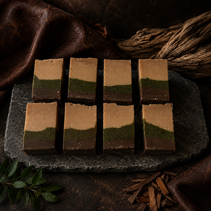 Leather & Sandalwood Handmade Conditioning Milk & Tallow Sample Soap
