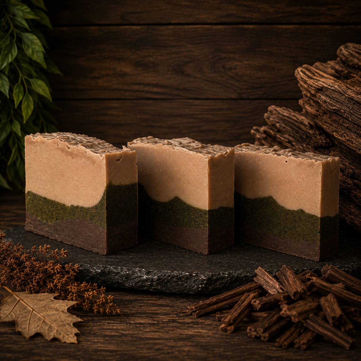 Leather Handmade Masculine Milk and Tallow Soap