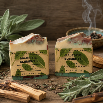 Sage Palo Santo Handcrafted Beef Tallow Soap