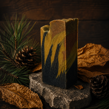 Sweet Tobacco Pine Handmade Beef Tallow and Milk Masculine Cleansing Sample Soap