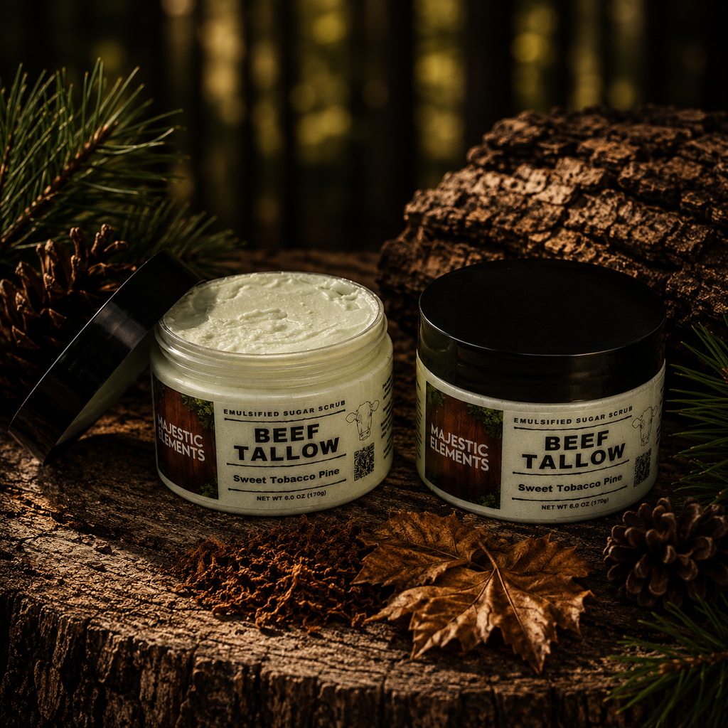 Sweet Tobacco Pine Emulsified Tallow Sugar Scrub Body Scrub