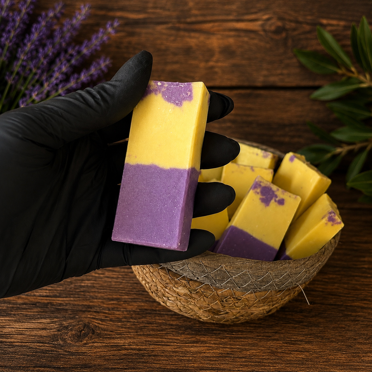 LEMON LAVENDER: Handmade Tallow and Milk Nourishing Mini Soap
