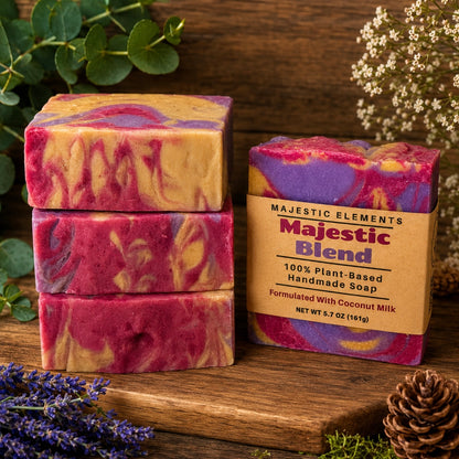 Majestic Blend 100% Plant-Based Oils Coconut Milk Handmade Nourishing Vegan Soap