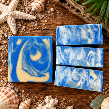 OCEAN BREEZE: Exfoliating Handmade Beef Tallow Soap