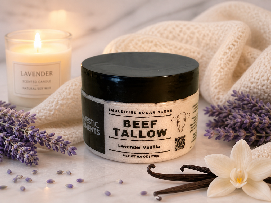 Lavender Vanilla Emulsified Tallow Sugar Scrub