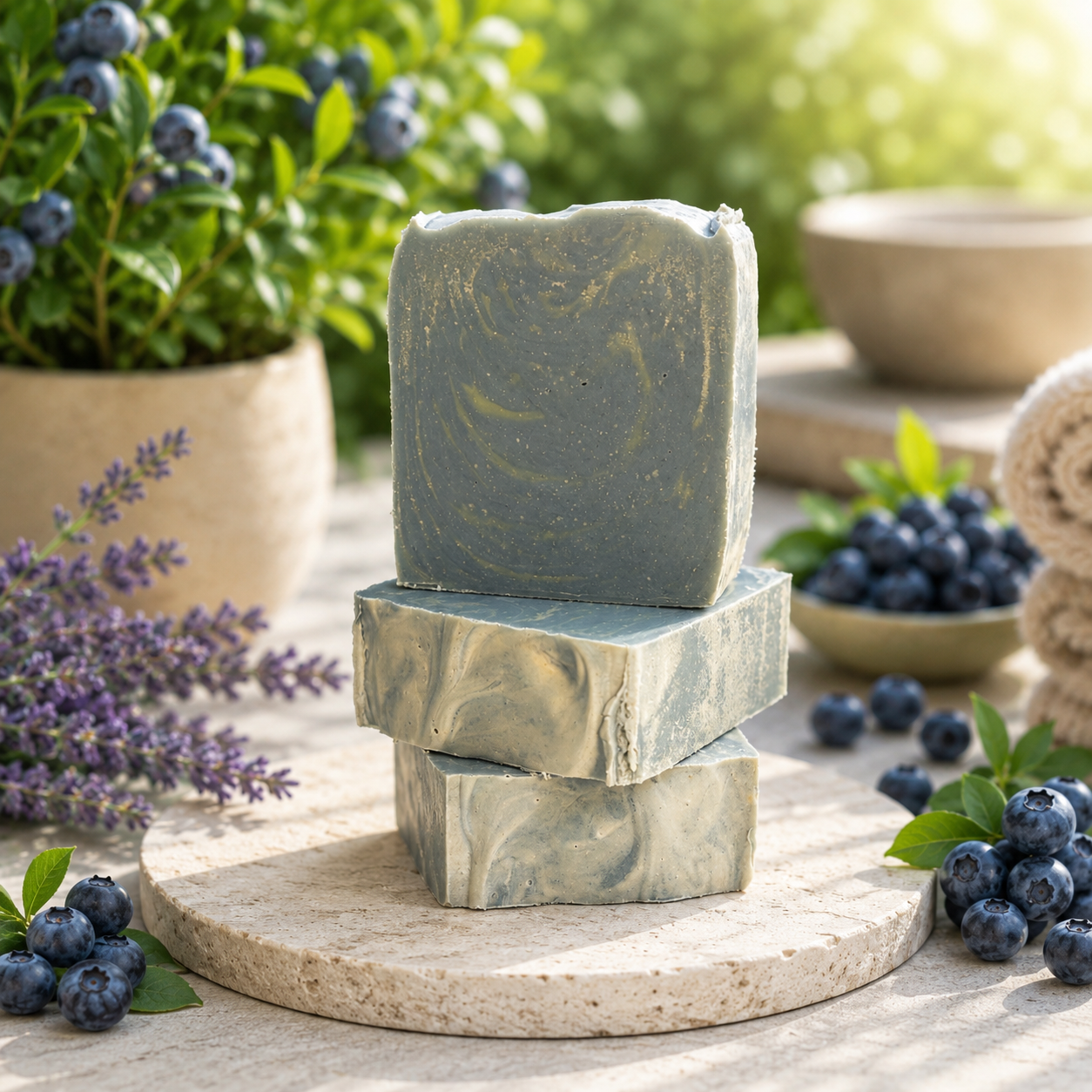 Blueberry Coconut Vanilla 100% Plant-Based Handmade Soap