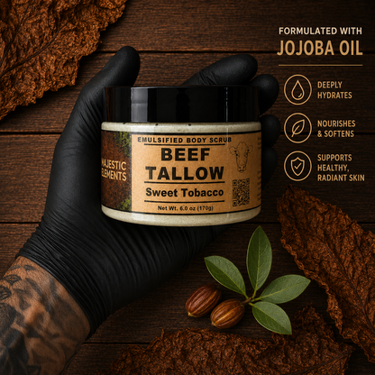 Sweet Tobacco Pine Emulsified Tallow Sugar Scrub Body Scrub