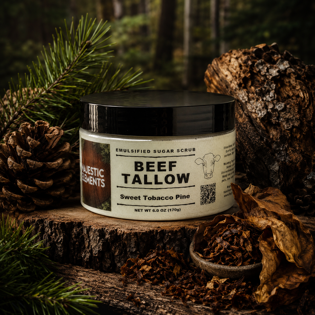 Sweet Tobacco Pine Emulsified Tallow Sugar Scrub Body Scrub