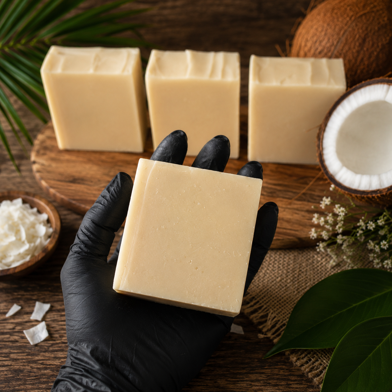COCONUT: 100% Plant-Based Oils Coconut Milk Handmade Vegan Artisan Soap