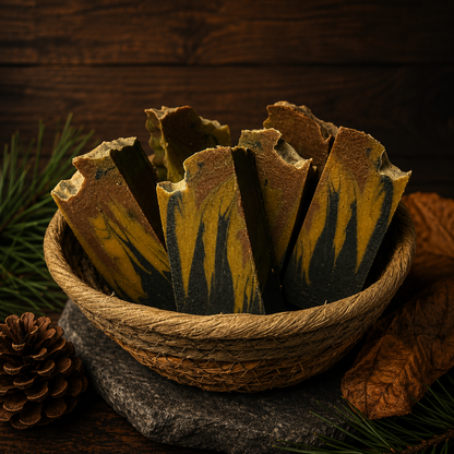 Sweet Tobacco Pine Handmade Beef Tallow and Milk Masculine Cleansing Sample Soap