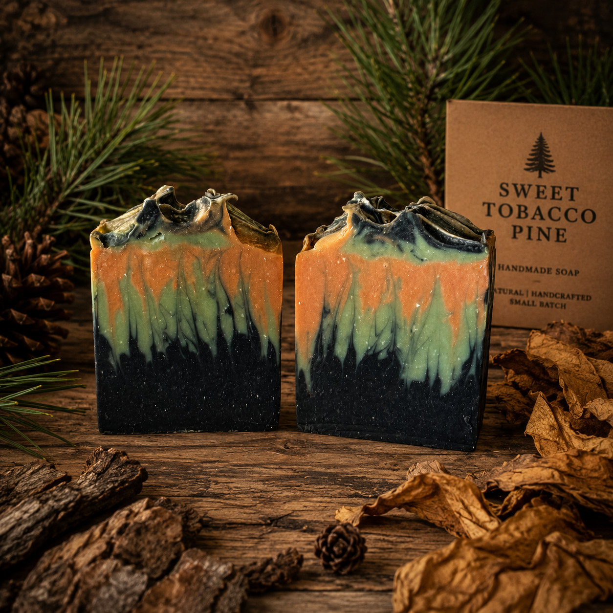 Sweet Tobacco Pine Masculine Beef Tallow Handmade Soap