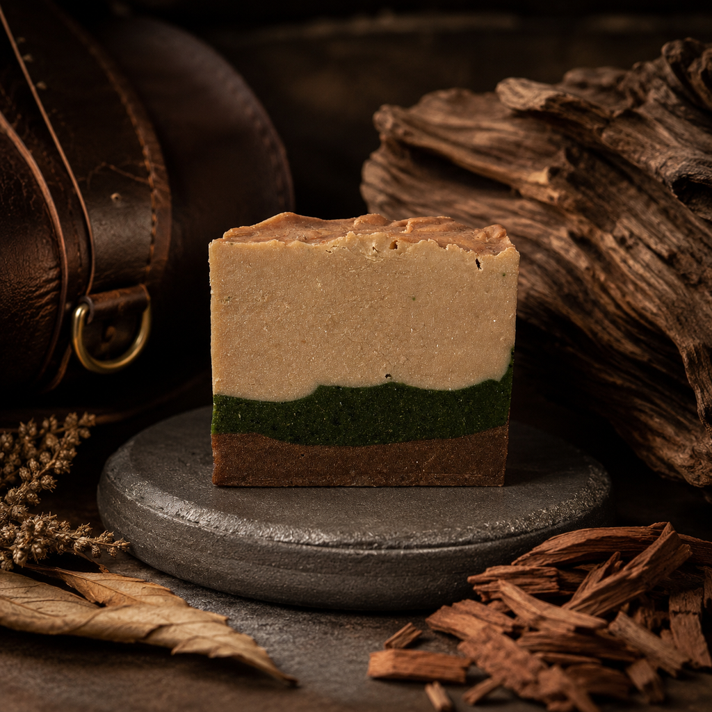 Leather Handmade Masculine Milk and Tallow Soap