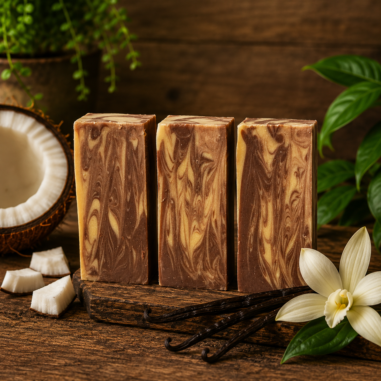COCONUT VANILLA: Handmade Tallow, Aloe, and Milk Conditioning Sample Soap