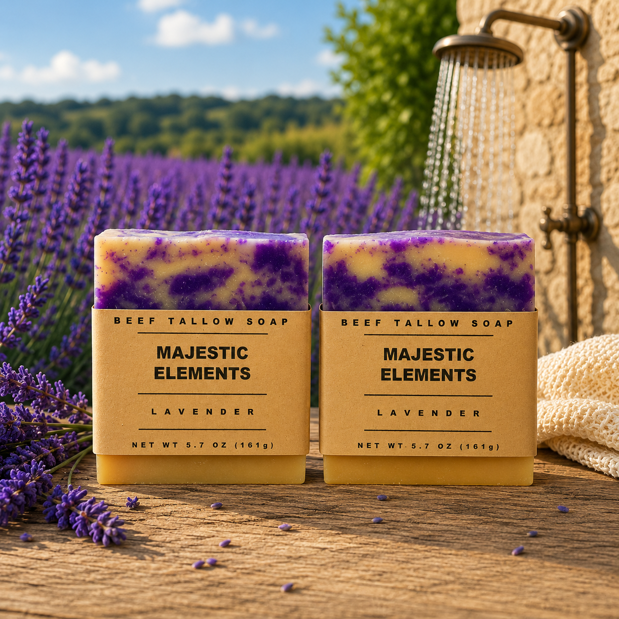 Lavender Goats Milk Handcrafted Rustic Tallow Soap