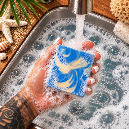 OCEAN BREEZE: Exfoliating Handmade Beef Tallow Soap