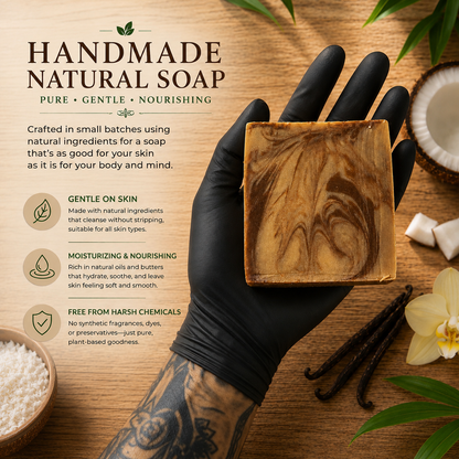 COCONUT VANILLA: Handmade Tallow, Aloe, and Milk Soap