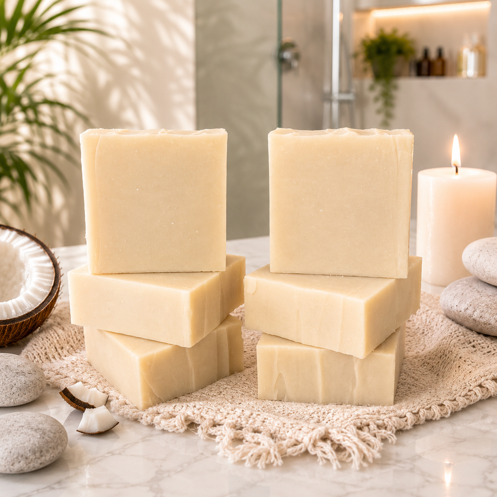 Coconut Scented Shea Butter Handcrafted Soap