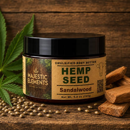 SANDALWOOD: Tallow + Hemp Seed Handmade Body Butter Body Cream