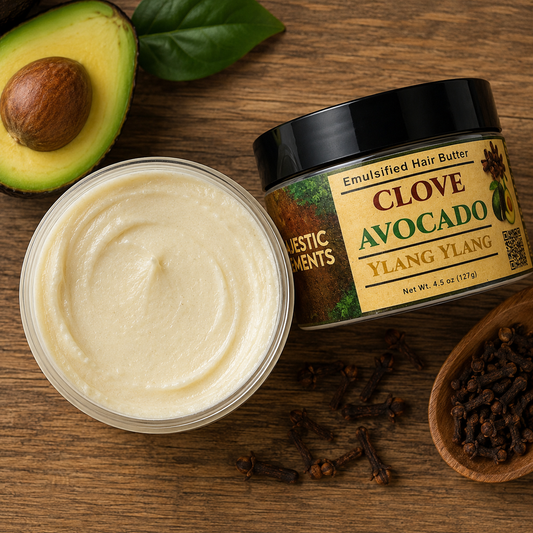 CLOVE & AVOCADO: Handmade Ylang Ylang Scented Hair Butter