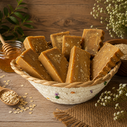 UNSCENTED: Honey and Oatmeal Handcrafted Gentle Conditioning Mini Soap