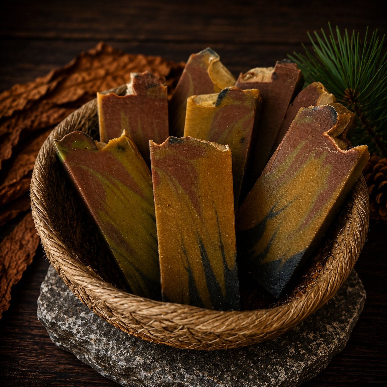 Sweet Tobacco Pine Handmade Beef Tallow and Milk Masculine Mini Soap (Trial Size)