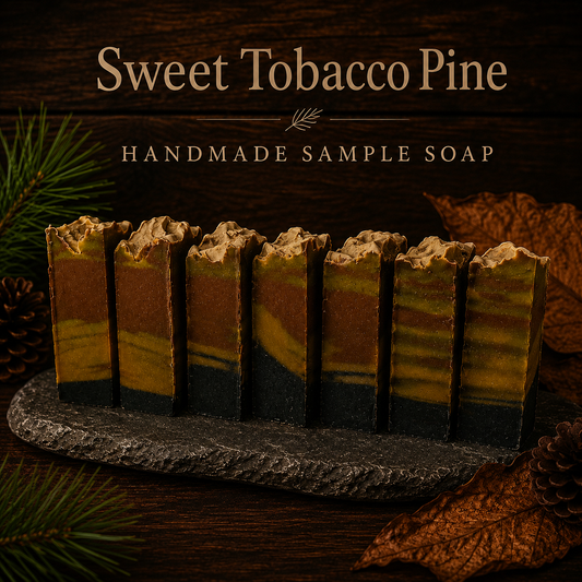 Sweet Tobacco Pine Handmade Beef Tallow and Milk Masculine Cleansing Sample Soap